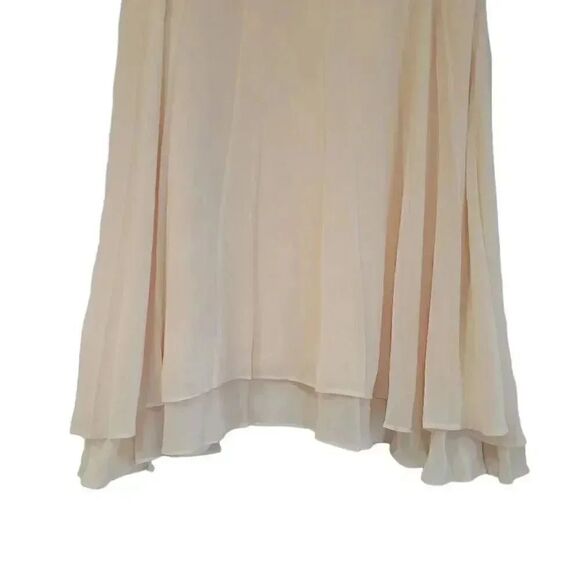 Banana Republic Women's Peach Poly Layered Chiffon Lined A-Line Skirt - Picture 3 of 10